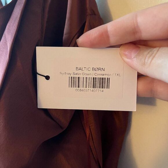 Baltic Born Sydney Satin Dress Cinnamon - Picture 3 of 5